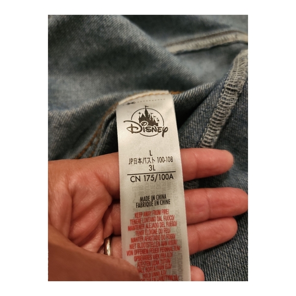 DISNEY Member Of The Minnie Mouse Club Denim Jacket Women Large Faded Embroider - Picture 9 of 12
